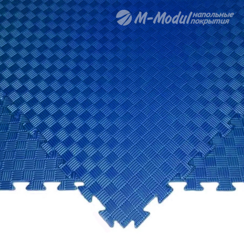 Мягкий модульный пол для детских игровых комнат 100x100 см, толщина 1,5 см синий