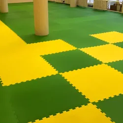 Мягкий пол, коврики-пазлы 100x100 см, толщина 1 см, тиснение плетенка